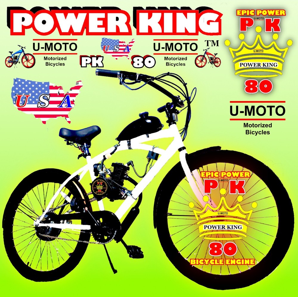 66CC/80cc 2-STROKE MOTORIZED BIKE KIT AND 26” CRUISER BICYCLE DIY HIGH POWER YES