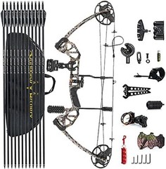 2024 Camouflage Compound Bow Kit: 0-70 Lbs, 320 FPS – All Accessories Included