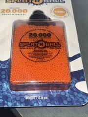 Splat-R-Ball 7.5mm Orange Ammo, 20,000 Rounds, Certified SplatRBall, New Sealed