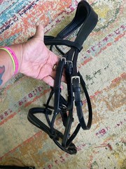 LeMieux ? Black Leather padded english bridle w 4 nose pieces ONE BID FREE SHIP