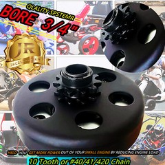 Go Kart Clutch 3/4 5/8 1 in Bore10T 11T 12T 14 Tooth For #35/40/41/420 chain-PRO