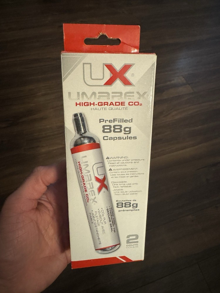 Umarex 88g CO2 Cartridges Prefilled Air Gun Rifle BB Pellet CO2 Tanks 2 Pack NEW
