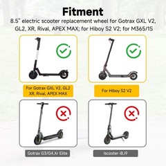 8.5×2 Scooter Tire Wheel Assembly Replacement for Gotrax GXL V2 GL2 XR Rival …