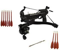 80 lbs FISHING CROSSBOW WITH 6″ heavy steel FISHING BOLT AND FISHING REEL