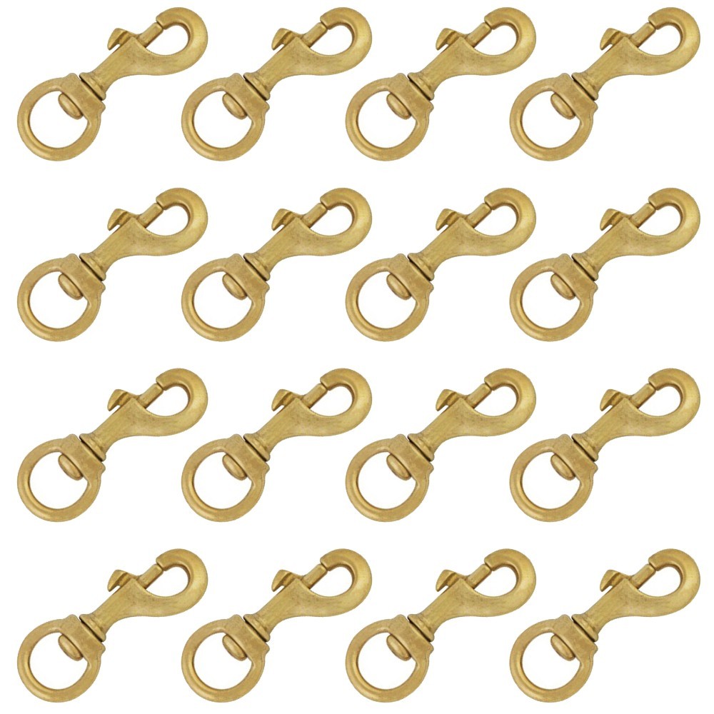 45AI 1 1/8 In X 4 3/4 Hilason Swivel Round Eye Bolt Snap Solid Brass