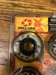Roll USA 1995 Rollerblade Replacement Wheels W/ Tool Crystal Clear 72MM 78A