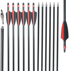 12pcs 30″ Fiberglass Hunting Practice Arrows With Removable Tip for Compound Bow
