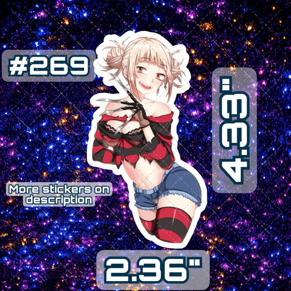 Anime vinyl sticker, sexy girl, sexy Freddy Krueger girl
