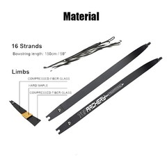 62″ ILF Takedown Recurve Bow 25-60lbs for Archery Adults Hunting & Competition