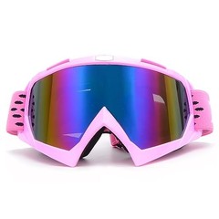 Dirt Bike Goggles ATV Motocross Off Road Goggles Pink Frame+color Lens