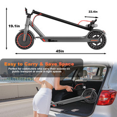 Electric Scooter with Seat, 8.5″ Folding Commuter E-Scooter for Adults, 350W Mot