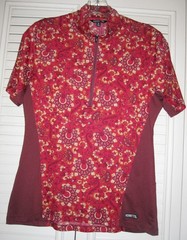KERRITS Womens AIRE ICE FIL 1/4 Zip UPF Mesh Vent 2 Pouch Floral Riding Top S