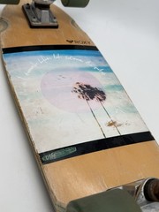Roxy Shortboard Skateboard 26″ Dreaming Cruiser Beach Scene 59mm 83A Green Truck