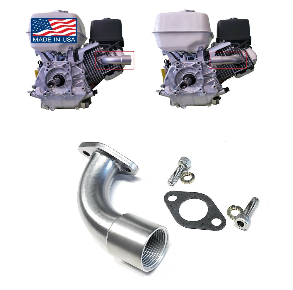 Low and short Exhaust Pipe for Predator 301 & 420cc, Honda GX 240 GX270 GX390