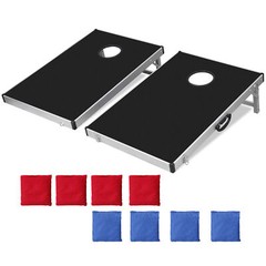 Cornhole Bean Bag Toss Set Boards Outdoor Party Game Toys All Ages W/Carry Case
