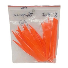 29 Count Archery Arrow Feathers 5″ Right Wing Shield: Tangerine Orange