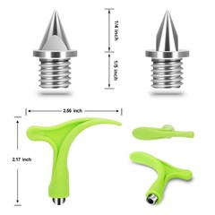 1/4 Inch Track Spikes, 120 Pieces Alloy Steel Spikes for Track Shoe Spikes Re…