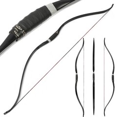 51″ Recurve Bow 20-50lbs Archery Horsebow Wooden Traditional Longbow Hunting