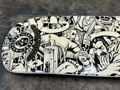 Santa Cruz Jason Jesse Skateboard Deck Veterans Division Shape Bar Scene Unused