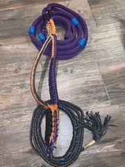 Purple on Black Brazilian Hybrid Pro 9/7 LH 13/16′ x 3/4’EPT Bull Rope Rodeo Rid