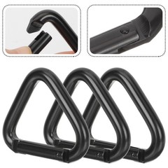 3 Pcs Aluminum Alloy Triangle Carabiner Clip Metal Climbing Color