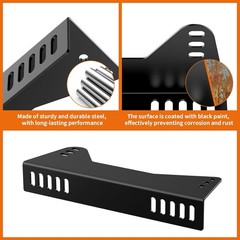 Black Powder Coated Seat Mount Brackets 4 Pack Universal