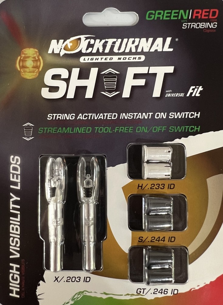 Nockturnal – Shift Nock – Universal – Strobing Red/Green – 2pk