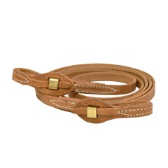 AJ Tack Harness Leather Brass Quick Change Roper Reins – 5/8in x 8ft