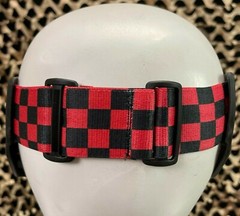 NEW KM Paintball Goggle Strap – Checkered Black/Red