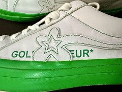 CONVERSE GOLF LE FLEUR X ONE STAR OX KELLY GREEN LEATHER SNEAKERS 10M 12W
