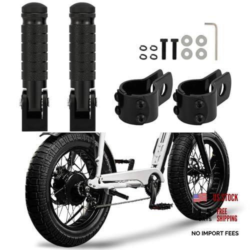 Passenger Foot Pegs M8 Foldable Footrest Rearsets 90 Degree E-bike Passenger