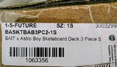 ✨NEW/SEALED✨ Astro Boy x Bait Skateboard Deck 3 Piece Set (Silver, Glow in Dark)