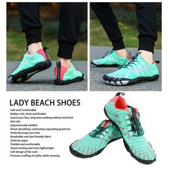 Ladies Beach Shoes Durable Lightweight Slip Proof For Fishing Green Popular