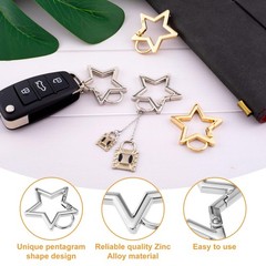 2 PCS Star Snap Clips, Zinc Alloy Heavy Duty Star Shaped Keychain Clip, Cute …