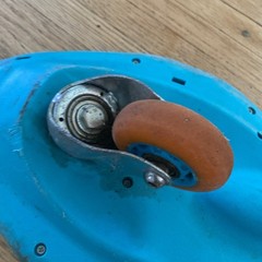 Razor RipStik Brights Collection Caster Board RARE Orange & Teal For Parts Only