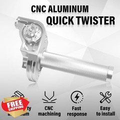 VUOZIP 7/8″ throttle silver