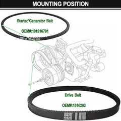Club Car Belt Golf cart Club Car DS & Precedent Clutch Drive Belt and Starter
