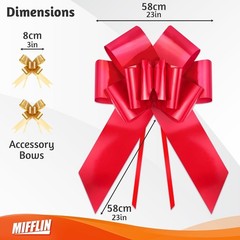 Usa Big Car Bow Red, 23 Inch Gift Bow, Giant Bow for Car, Birthday Bow, Huge …