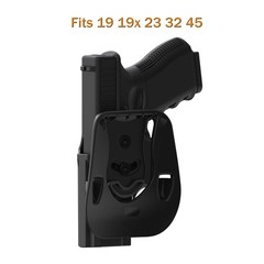 G19 Holster, OWB Paddle Holster for Glock 19 19X 44 45 Gen 1 2 3 4 5, Glock 2…