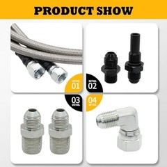 6AN 70″ Transmission Oil Cooler Hose Line kit Compatible with 4L60E 4L80E