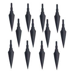 12/24Pcs 150 Grain Arrowheads Broadheads Screw Tip Points Bow Crossbow Hunting