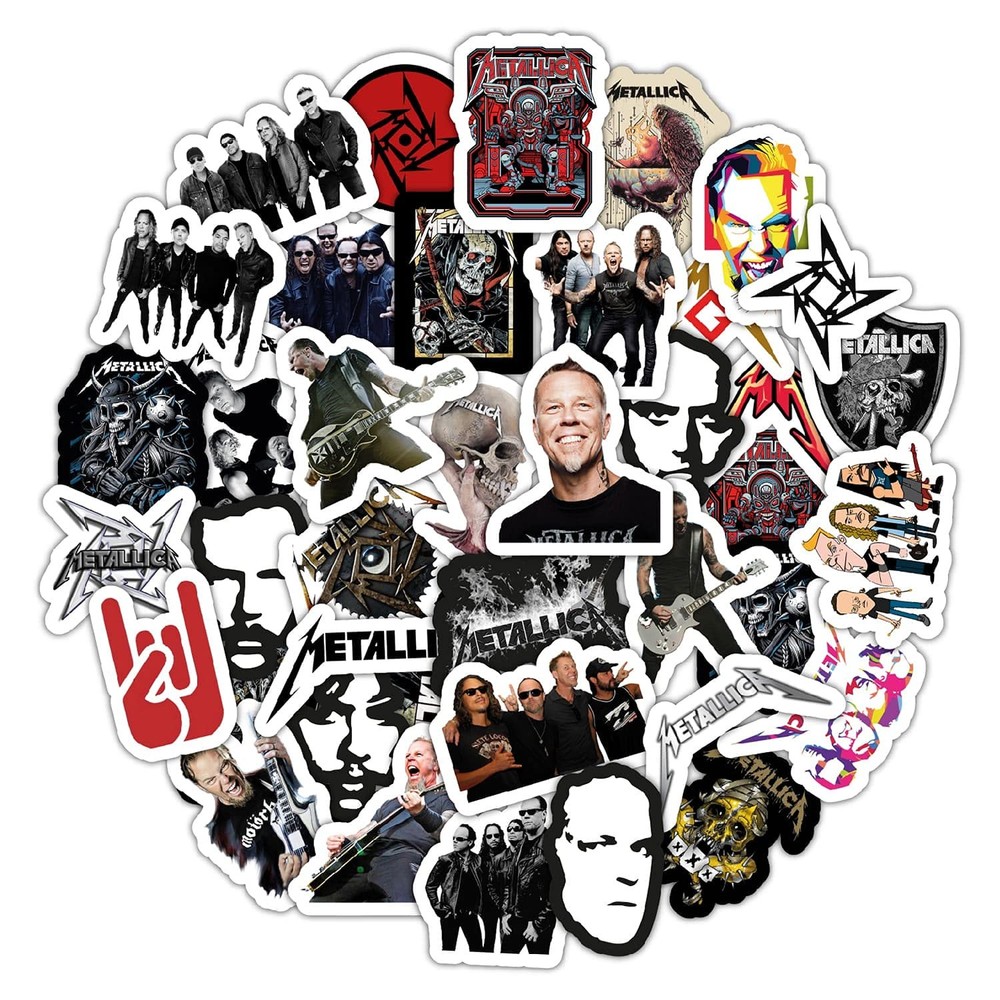 Heavy Metal Band Stickers for Adults, 36 Pieces of Strong Adhesive and Waterp…