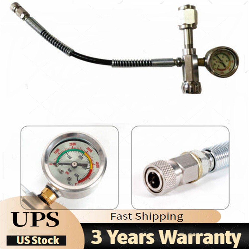 CGA347 Paintball Fill Station Kit SCBA Charging Adapter with 60cm Hose 0-6000PSI