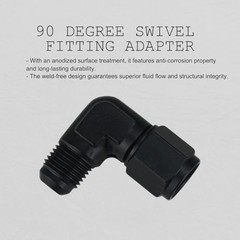 8AN Female to AN8 Male Flare 90 Degree Swivel Fitting 8AN to 8AN Female to Male