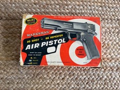 Vintage Marksman Repeater .177 BB, Darts Cal Air Pistol W/ Original Box, Manual