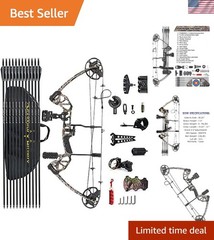 2024 Camouflage Compound Bow Kit: 0-70 Lbs, 320 FPS – All Accessories Included
