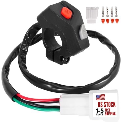 2-in-1 Engine Start/Kill Switch for Waterproof Motorcycle Power Button for Hus