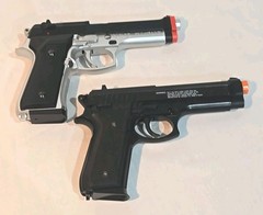 Lot of 2 Nice Pistols 6mm Taurus, Unmarked Air Soft Working Order