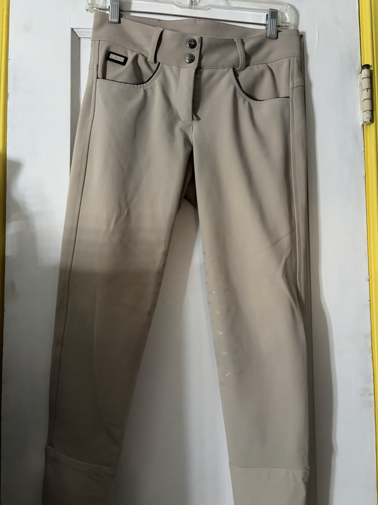 Iago Women’s Equestrian Riding Breeches US Size 26, It 40, Tan