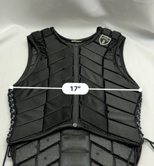 Phoenix Equestrian Protective Riding Vest Adult Small Size 36 Black Zip Horse